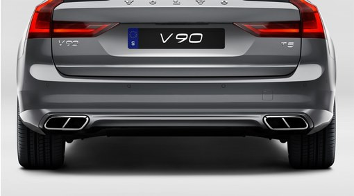 Dubbele geïntegreerde eindpijpen en diffusor, Volvo S90, V90